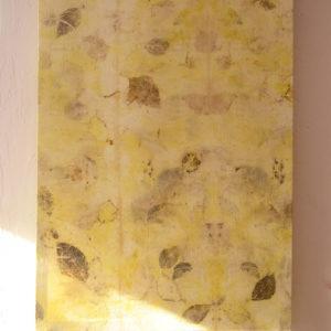 tableau textile, empreintes végétales, Esflorada