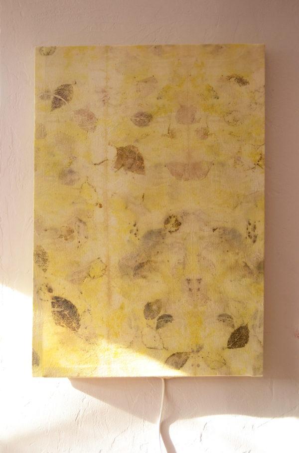 tableau textile, empreintes végétales, Esflorada