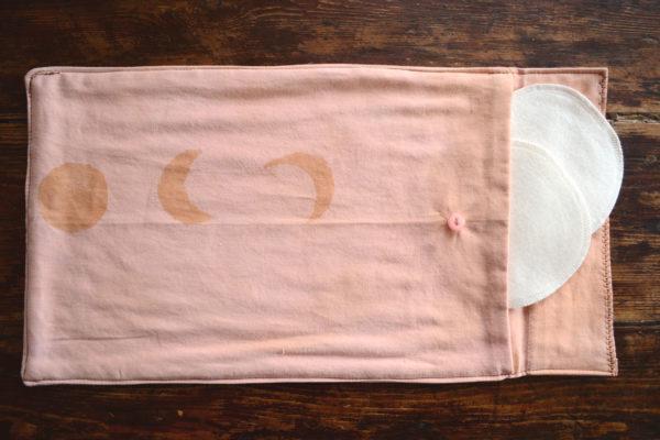 pochette de rangement, teinture végétale de Provence, coton recyclé