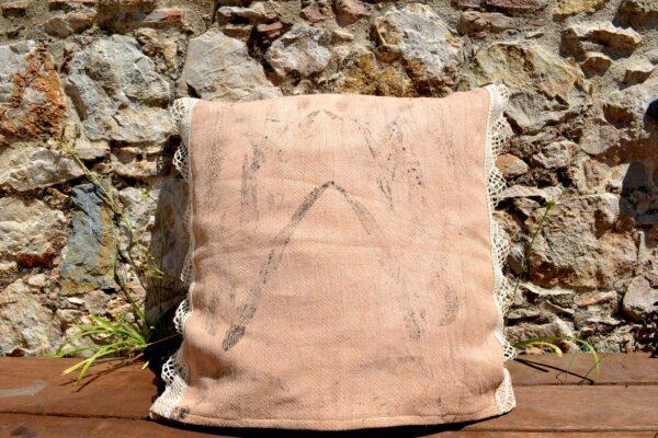 housse coussin empreintes vegetales eucalyptus