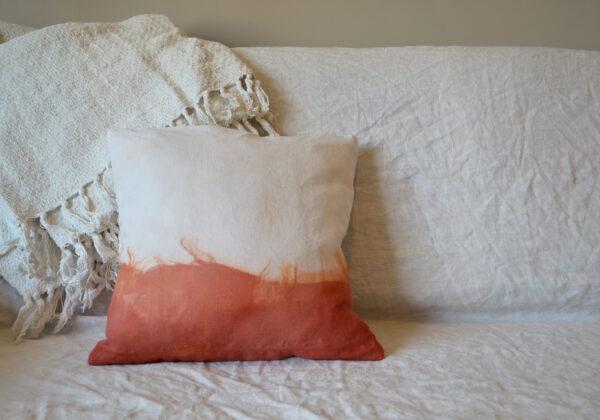 housse de coussin teinture végétale garance