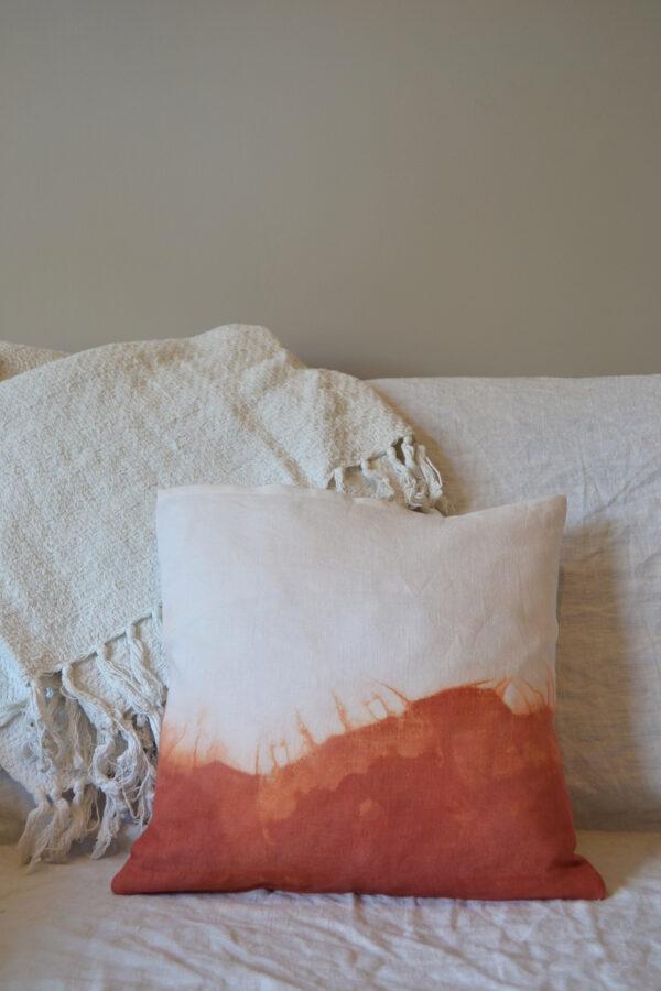 housse de coussin teinture végétale garance