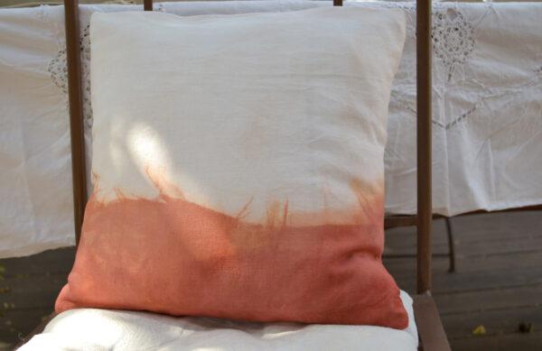 housse de coussin teinture végétale garance