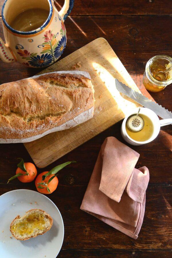 serviette de table couleur ocre rose